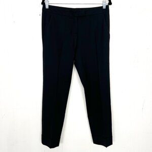 Theory Black Wool Lycra Dress Pants Cuffed Est Sz 6‎